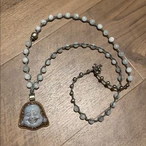 Jonas & Muse Hand Carved Stone Buddha Necklace